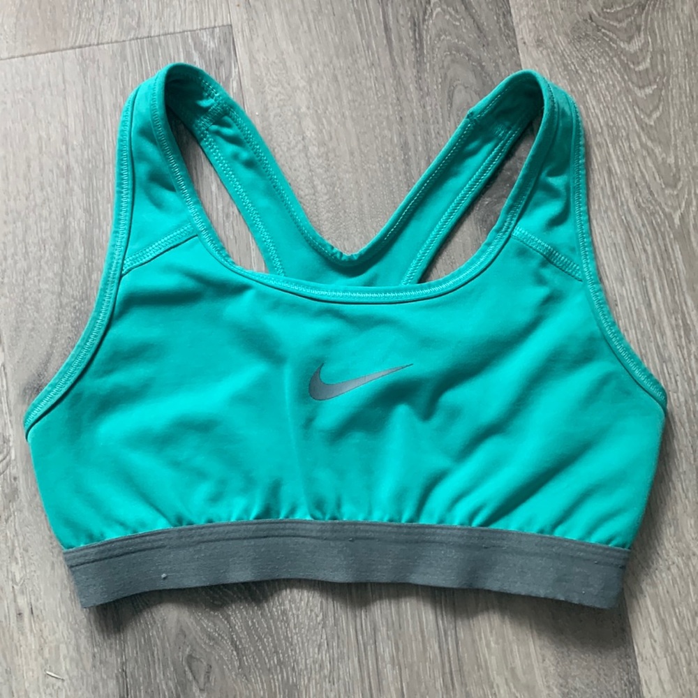 Teal Nike sports bra